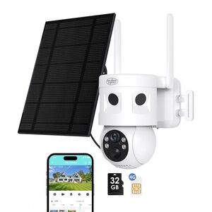 Wireless Security Camera with Solar Panel